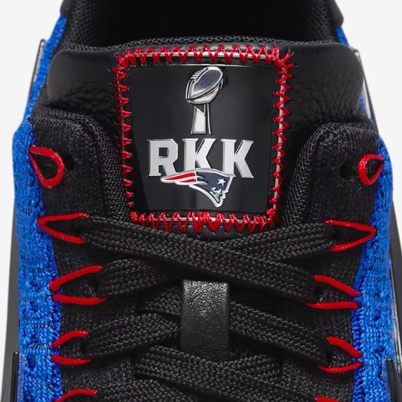 Nike Robert Kraft Blue New England Patriots Ultra Flyknit Air Force 1 Low 9.5 - Picture 6 of 10